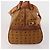 Borsa Boston MCM Logogram Vicetos PVC Pelle 2way Marrone Oro Auth 196410 D'oro - vista 4