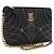 Borsa a tracolla con catena BURBERRY in pelle nera e oro Auth ka5988V Nero D'oro