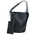 Borsa a secchiello a tracolla BURBERRY in pelle nera e oro Auth am12540V Nero D'oro