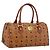 Borsa a mano MCM Vicetos PVC Pelle Marrone Tono Oro Auth 200353
