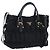 Borsa a Mano PRADA Nylon 2way Nero Oro Auth 200017V D'oro