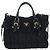 Borsa a Mano PRADA Nylon 2way Nero Oro Auth 200017V D'oro - vista 13