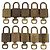 LOUIS VUITTON Set di 10 Lucchetti Lucchetto metallo Oro LV Auth 202432 D'oro - vista 2