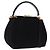 Borsa a tracolla Salvatore Ferragamo Gancini Camoscio 2way Nero Oro Auth 196987 D'oro