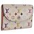 LOUIS VUITTON Multicolor Anvelop Cult De Vuitto Case White M66557 LV Auth 200098 Bianco
