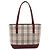 Borsa Tote BURBERRY Nova Check Canvas Beige Gold Auth 201953 D'oro - vista 13