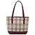 Borsa Tote BURBERRY Nova Check Canvas Beige Gold Auth 201953 D'oro - vista 2
