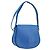 Borsa a tracolla CARTIER Must Line in pelle blu e tono oro Auth 199340