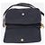 Borsa a tracolla BURBERRY in pelle blu navy e oro Auth 202255 - vista 11