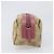 Pouch GUCCI GG Canvas Beige Oro 29596 Auth 199845A D'oro - vista 4
