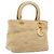 Borsa a mano Christian Dior Canage Suede Beige Gold Auth bs36869 D'oro