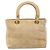 Borsa a mano Christian Dior Canage Suede Beige Gold Auth bs36869 D'oro - vista 2