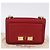 Borsa a tracolla con catena Salvatore Ferragamo in pelle rossa tono oro Auth 200367A Rosso - vista 12