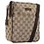 Borsa a Tracolla GUCCI GG Canvas Beige Silver 122759 Auth hk4061 Argento