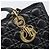 Borsa Christian Dior Lady Dior Canage in pelle d'agnello 2way Nero Oro Auth 199180M D'oro - vista 19