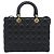 Borsa Christian Dior Lady Dior Canage in pelle d'agnello 2way Nero Oro Auth 199180M D'oro - vista 2