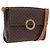 Céline Borsa a tracolla circolare CELINE Macadam Canvas PVC Pelle Marrone Oro Auth 200078A D'oro
