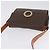 Céline Borsa a tracolla circolare CELINE Macadam Canvas PVC Pelle Marrone Oro Auth 200078A D'oro - vista 6