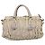 PRADA Geraffte Handtasche Nylon 2way Beige Gold Auth 201930 Golden - Ansicht 2
