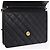 Borsa a tracolla CHANEL Matelasse Push Lock in pelle d'agnello nera e oro CC Auth am12544M Nero D'oro - vista 20