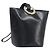 Céline CELINE Schultertasche aus Leder Schwarz Goldfarben Auth 200820A
