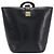 Céline CELINE Schultertasche aus Leder Schwarz Goldfarben Auth 200820A - Ansicht 2