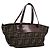 Borsa a mano FENDI Zucca Canvas Nero Marrone Auth 201964