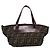 Borsa a mano FENDI Zucca Canvas Nero Marrone Auth 201964 - vista 13