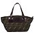 Borsa a mano FENDI Zucca Canvas Nero Marrone Auth 201964 - vista 2