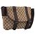 Borsa a tracolla GUCCI GG Canvas Beige Silver 145859 Auth hk4060 Argento