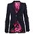 Joseph Black Tailored Single Breasted Blazer with Vibrant Pink Patterned Lining Fuschia