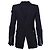 Joseph Black Tailored Single Breasted Blazer with Vibrant Pink Patterned Lining Fuschia - view 3