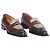Autre Marque Mocassini Penny in pelle goffrata croc multicolor Collection Privèe Marrone - vista 2
