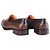 Autre Marque Mocassini Penny in pelle goffrata croc multicolor Collection Privèe Marrone - vista 3