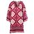 Kaftán Zimmermann Lola con capucha en cotton-terry intarsia y flecos Rosa