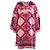 Kaftán Zimmermann Lola con capucha en cotton-terry intarsia y flecos Rosa - vista 3