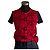 Prada Camiseta negra de algodón con encaje guipur rojo Negro Roja