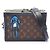 Borsa a tracolla Louis Vuitton Soft Trunk Monogram Macassar Marrone Nero Multicolore