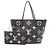 Louis Vuitton Neverfull MM Monogram Empreinte Tote Bag Schwarz Beige