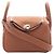 Hermès Borsa a spalla Hermes Lindy Mini Marrone D'oro
