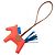 Hermès Charm Hermes Rodeo PM in blu e marrone Rosso