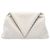 Bottega Veneta Triangle Flap Second Bag in White Weiß