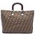 Borsa Tote Fendi Zucca Marrone e Nera Pelle e Tela Nero