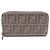 Fendi Zucca Round Long Wallet Brown Black