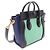 Céline Sac à main Celine Luggage Nano Shopper Noir Bleu Vert - vue 2