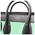 Céline Sac à main Celine Luggage Nano Shopper Noir Bleu Vert - vue 8