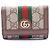 Cartera tri-fold Gucci Ophidia GG Supreme Castaño Multicolor Beige
