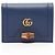 Cartera bi-fold Gucci Double G Bamboo Azul marino