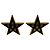 Orecchini Chanel Coco Mark Star Nero D'oro
