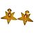 Orecchini Chanel Coco Mark Star Nero D'oro - vista 5